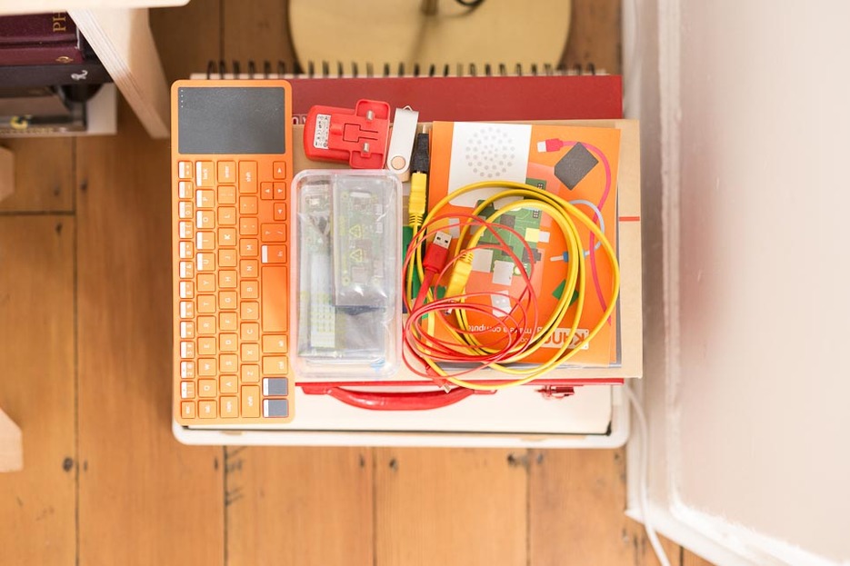 Kano computer kit in Lynton’s living room