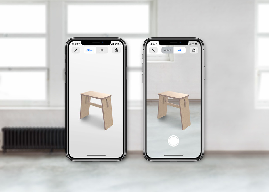 Opendesk Augmented Reality Johann Stool on iPhone X